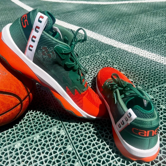 π ππΌ ADIDAS π§‘π NEW Dame 8 PE Miami Hurricanes (TEAM SHOE) - US Men's 14 - Picture 2 of 6